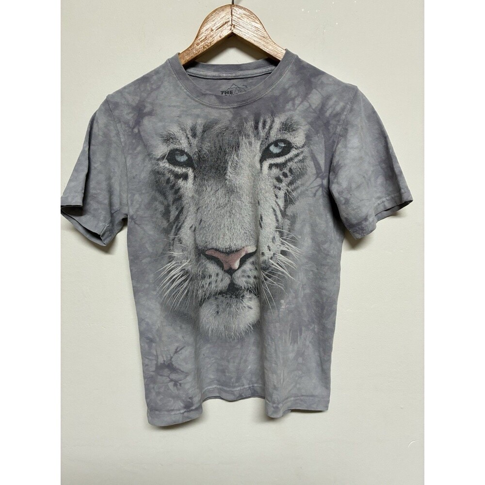 The Mountain Shirt Gray White Tiger Short Sleeve Large Child's